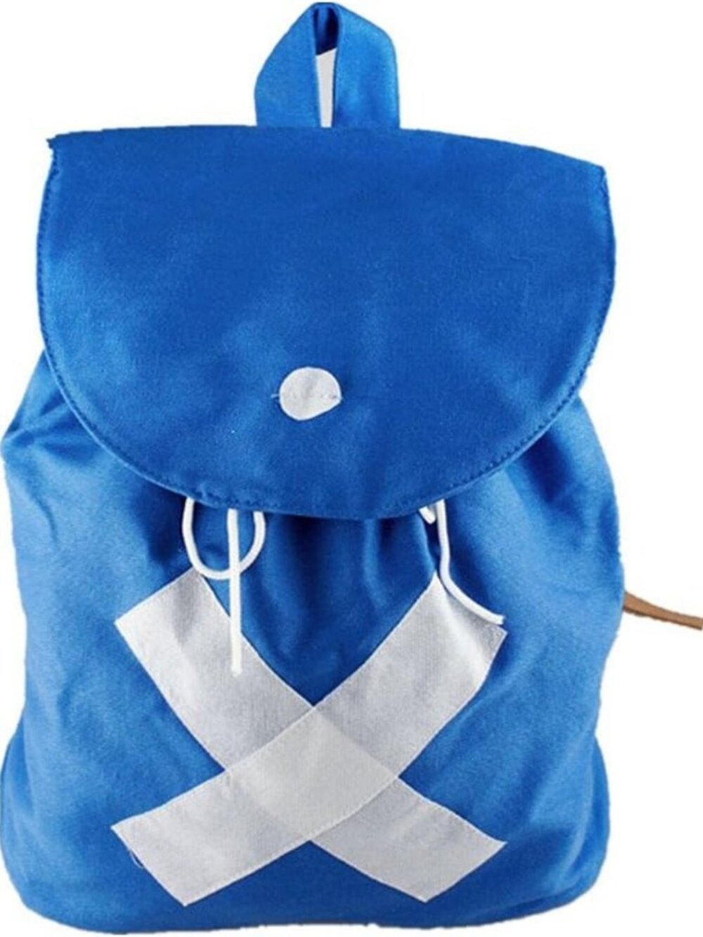 Unisex Anime Cosplay Blue Canvas School Backpack & Shoulder Bag for Kids & Teens